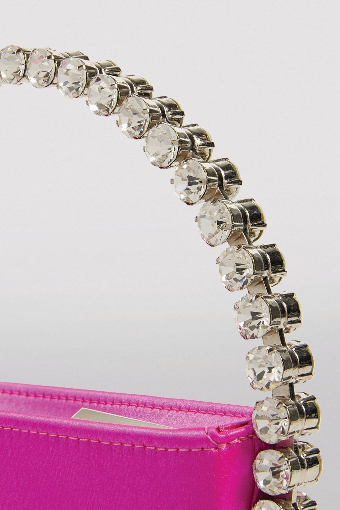 Diamant Schleifen Tasche – Vibrantes Rosa Satin