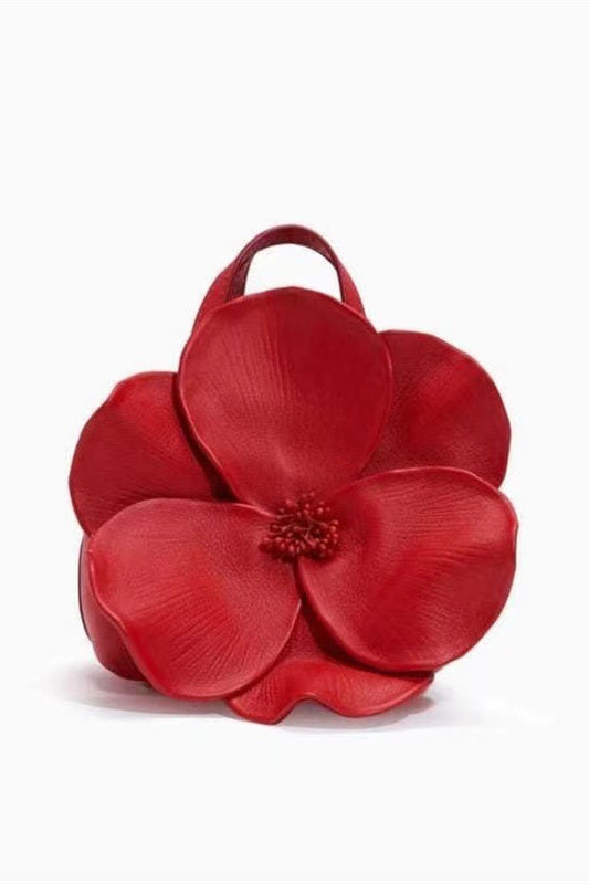 Blumenhandtasche aus Kunstleder – Eleganz und Stil