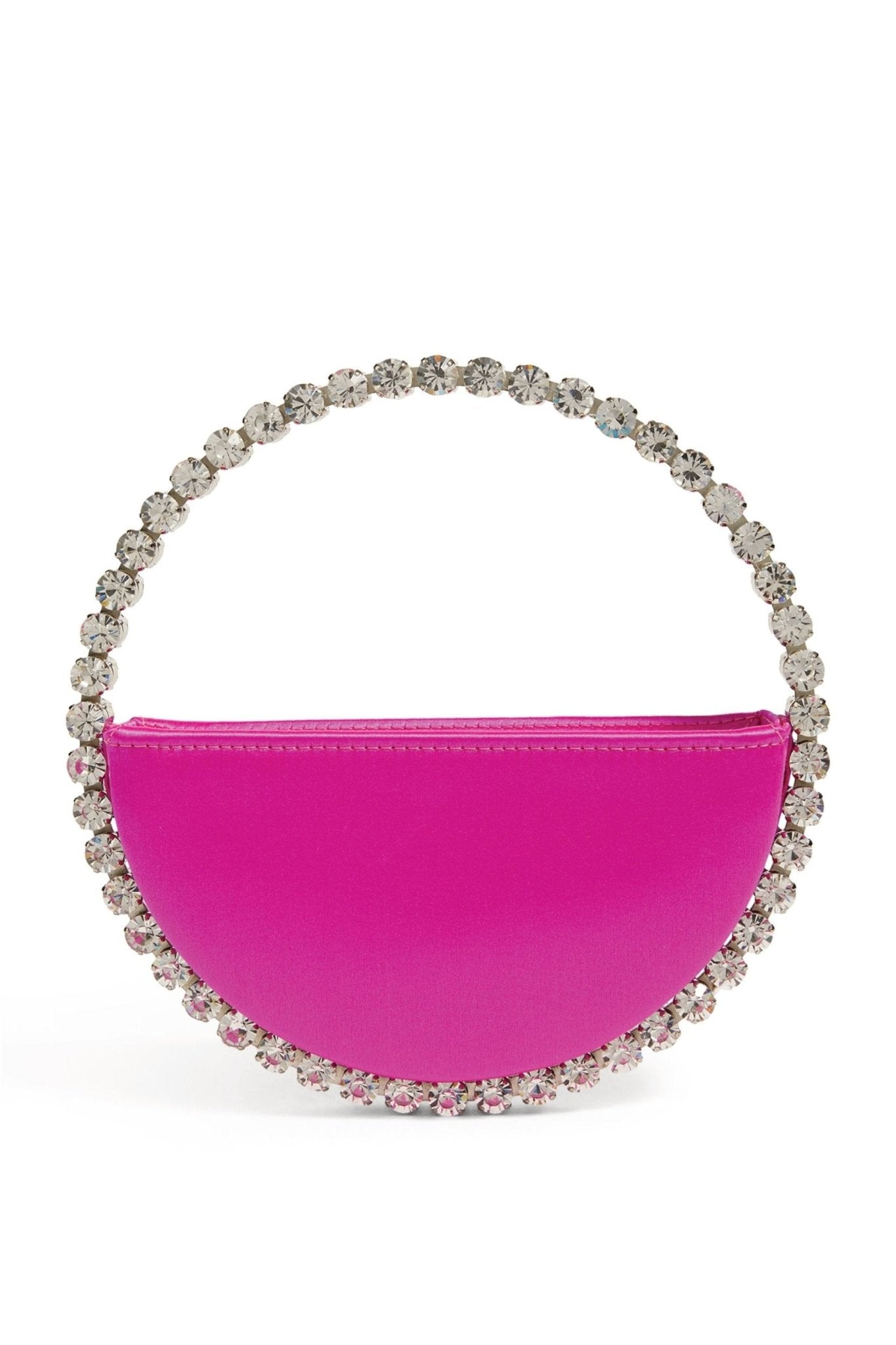 Diamant Schleifen Tasche – Vibrantes Rosa Satin