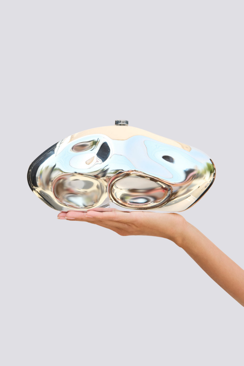 Clutch Tasche Alixe Dent Cloud Silber