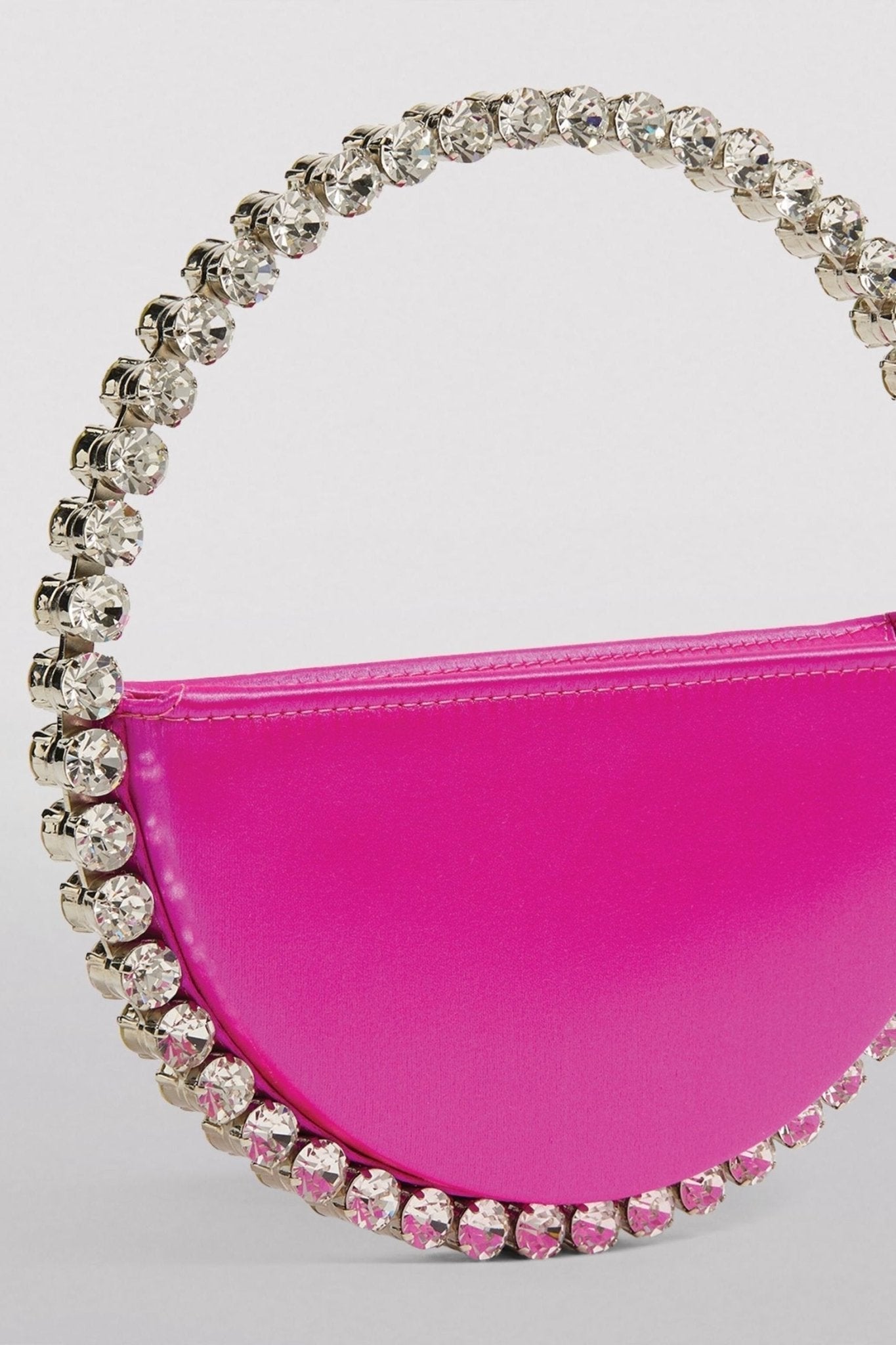 Diamant Schleifen Tasche – Vibrantes Rosa Satin